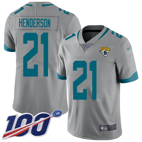 Jacksonville Jaguars #21 C.J. Henderson Silver Youth Stitched NFL Limited Inverted Legend 100th Season Jersey->youth nfl jersey->Youth Jersey